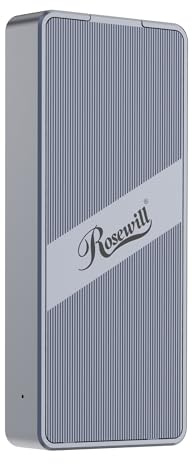Rosewill 40Gbps M.2 NVMe SSD Enclosure with Cooling Fan, Transparent Back Plate, Support M.2 NVMe SSD up to 8TB, Compatible with Thunderbolt 3/4/USB4/3.2/2.0 M1 M2 Pro/Max, PC, MacBook, IPAD, Chrome