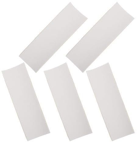 5 Stück Schaumstoff Gripband für Fingerboards, 11x3,8x0,1cm Weiß | Silikon und Doppelseitiges Klebeband, Matte Oberfläche, für Training und Indoor Übungen