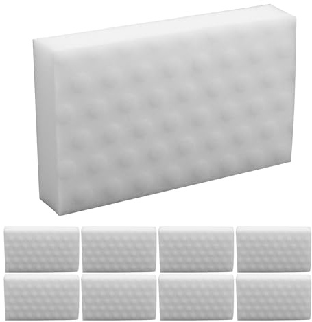 IWOWHERO 10pcs Vinyl Record Cleaning Sponge Brush 10x6x2cm Compressed Melamine Foam Dirt Remover for Turntable and Vinyl Supplies