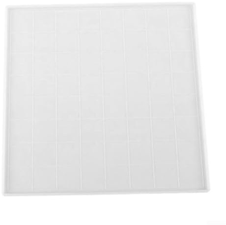 Kit d'échecs en résine époxy - Moules en silicone pour damier international - 3 tailles - Blanc (Échiquier moyen)