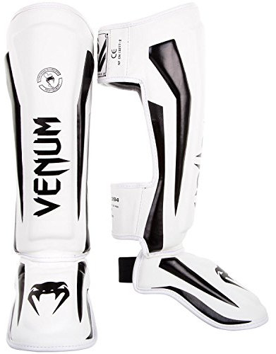 Venum, Elite Standup Schienbeinschützer, Herren, L, Weiß/Schwarz