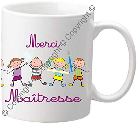 Mug Merci MAITRESSE - Le Cadeau Original de Fin d'Année Scolaire. L'école est finie ! Vive les Vacances !