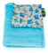 1buy3 Minky Babydecke gefüttert |Plüschdecke |Krabbeldecke |Kuscheldecke 100 x 160 cm (Babyblau + Indianer)