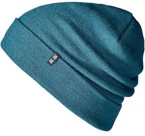 Enter the Complex® Merino Mütze Herren, Beanie Damen, 100% Merino Wolle, Warm und Dünn, Zweilagige Strickmütze, Petrol