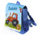 Unikatolo Werbetreff Gera Kinder-Rucksack mit Name - Personalisierter Kindergarten-Rucksack - Kita-Tasche - bedruckt - Geschenk-Idee Junge - Traktor - Rot