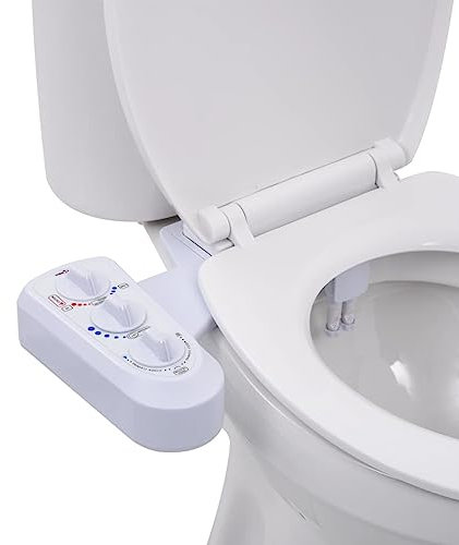 vidaXL Accesorio de Bidé para Inodoro 2 Boquillas Agua Caliente y Fría Recambios Rociador de Váteres Suspendidos Cuarto de Baño Ducha Asiento