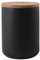 Ceramic Food Storage Jar with airtight Sealed Bamboo lid Sealed Food Storage Container Canister can be Used for Tea, Coffee, Spices, etc. (Black 24.63oz/700ml)