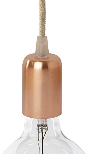 AMARCORDS - Lampenfassung E27 Vintage Retro Edison Metall für Pendelleuchte. Ausführung im Industriestil KUPFER