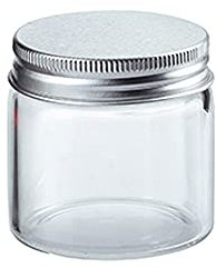Electric Herb Grinder Glass Jar, Replacement Spice Grinder Storage Glass Chamber 1.7oz/50ml for Spice Herb Storage & Pollen Collection