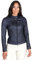 D'Arienzo Giacca Pelle Naturale Blu Donna Giacca Moto Primaverile Biker Vera Pelle Made in Italy Giulia XL/Blu