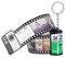 ALBERTBAND Personalisiert Schlüsselanhänger mit Eigenem Foto Gravur Bedrucken mit 5/8/10/15/20 Stück Fotofilm-Rollen Schlüsselbund Geschenk für Weihnachten Geburtstag (kalender+9pcs)