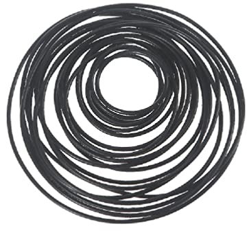 20 Stück 1 x 1 mm Silikon-Gummiband Riemenscheibe Getriebe Motor Antrieb Runde Beslts Klebeband DIY Spielzeug Modul Auto Motor Stretch lon schwarz gummi