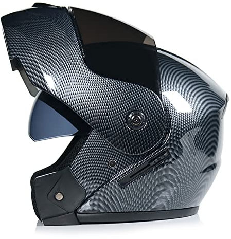 Helme Modularer Unisex Motorradhelm mit Sonnenblende, Vollvisierhelm, Doppel Sonnenblende, Klapphelm für Herren, überdachter Offroad Helm, DOT/ECE-zertifizierung,#22,M