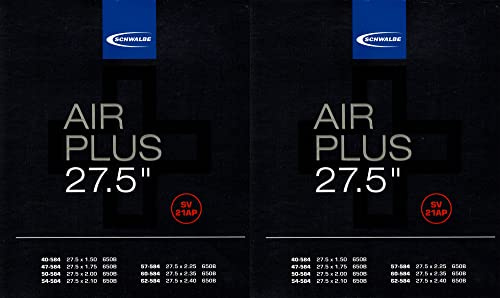 2X Schwalbe Schlauch SV21AP 27.5 Zoll (40/62-584) Air Plus höhere Lufthaltigkeit
