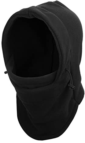 MIVAIUN Sturmhaube Schwarz Balaclava, Thermo-Fleece-Kapuze, Gesichtsmaske für Herren Damen, Verstellbare Skimaske, Gesichtsmaske Warm, Multifunktional Motorradmaske, Einheitsgröße (Schwarz)