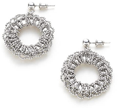 C.Paravano Ohrringe Silber 925 Creolen | Blume Silber Creolen für Damen | Hypoallergen Ohrringe Damen Silber | Schmuck Geschenke für Frauen