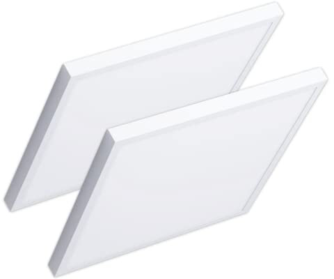 Plafon LED Techo, Plafones Para Techo LED, Fluorescente Cocina, Candeeiro Teto Cozinha, Candeeiro De Teto, Lampara Cocina, Lampara 60x60 (Pack 2)