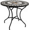 Atmosphera - Runder Esstisch Kipos aus Mosaik D 90 cm - Schwarz