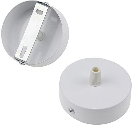 Alppihym 2 Pack 80mm Canopy Light Accessoire - Rosace de plafond, fixation pavillon, luminaire cable suspension, moulure plafond et cache ampoule inclus