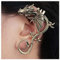 Dervivea Punk Fliegender Drache Ohrhänger - Gold Drachen Ohrclip - Ohrringe aus Legiertem Stahl - Gothic Übertrieben - Ohne Piercing - Schmuck