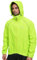 BERGRISAR Herren Fahrradjacke Wasserdicht Atmungsaktiv Fahrrad Regenjacke mit Kapuze Leich Windbreaker Laufjacke Wanderjacke Grün Groß