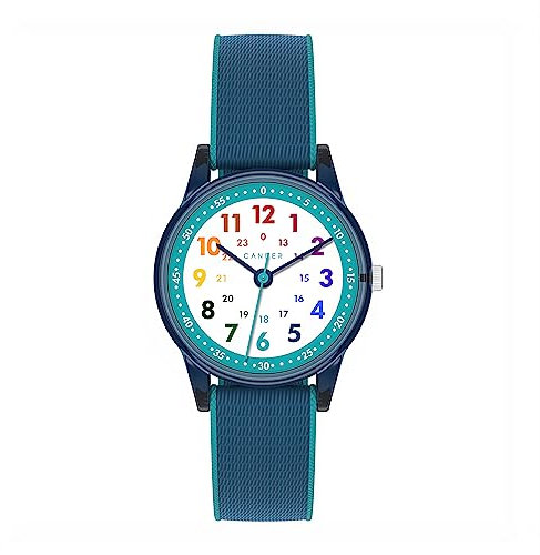 Cander Berlin MNA 0130 K - Reloj de pulsera infantil con velcro, resistente al agua, 3 ATM, analógico, color azul