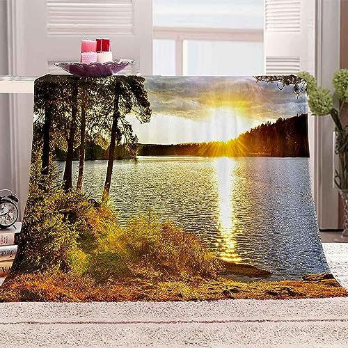 okoikfc Kuscheldecke Flauschig 150x200 cm 3D Italienische Landschaft Decke Fleecedecke - Wohndecke, Sofadecke Kleine, Decke Couch Blanket, Kuscheldecke Kinder, Sofa überwurfdecke