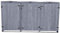 InTheMarket - Rangement pour poubelles à roulettes en Bois - Triple Portes à Ouverture individuelle et sur Le Dessus avec Serrure séparée - Poubelle Non Incluse (Triple Porte, Gris)