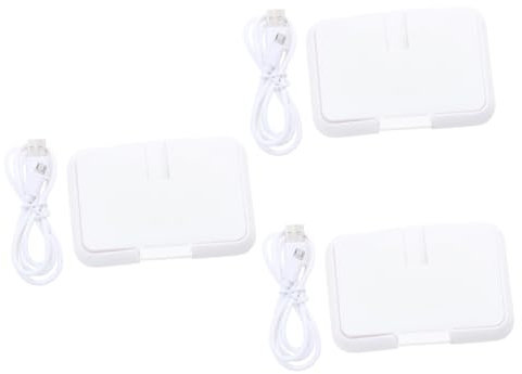 ibasenice 3pcs Comforter Toilet Wipes Warmer for Newborns Portable Wet Tissue Heating Box Car Use Material