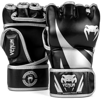 Venum, Challenger 2.0 MMA Gloves, Unisex Adult, L/XL, Black/Silver