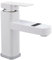 Wasserhahn Bad - LED Digitaler Waschtischarmatur Wasserhahn Bad Waschbecken Mischbatterie Einhebel - G1/2 Schnittstelle Waschbecken Armaturen (Weiß)