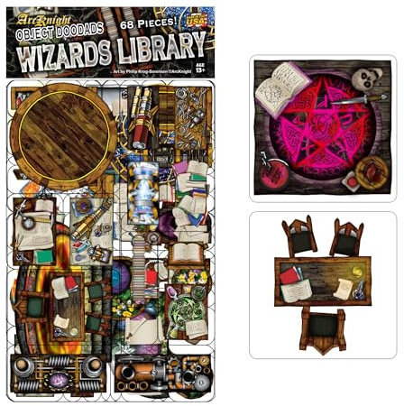 Arcknight Wizards Library Rollenspielobjekte, 68 Teile