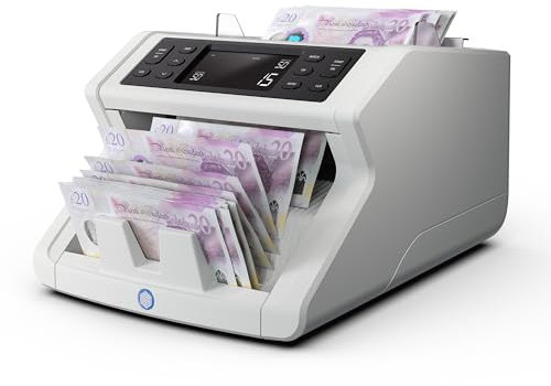 Safescan 2210 Money Counting Machine That Counts Sorted banknotes - Cash Counting Machine with 3-Point Counterfeit Money Detector - Sorted Money Counter Machine for All Currencies