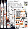 6 Stück A5 Kerzen tattoo Halloween, Kerzenfolie Halloween, Kerzensticker Halloween, Wasserschiebefolie Kerzentattoo Halloween, für Stabkerzen und DIY Geschenk