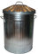 OptiProducts® Metal Bins Small Medium Large Extra Large 15L 50L 60L 90L 110L Litre Metal Galvanised Home Garden Bin Leaves Paper Wood Rubbish Dustbin Made Storage Unit in U. K. (60 Liter)