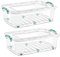 Best House | Plastic Storage Box with Clips & Lid and Wheels | Size 60L(L:72cm W:47cm H:28cm) | Set of 2 | Stackable Clear Durable Multipurpose Office Toys Home Tools Crafts Household(Large)-60 Litres