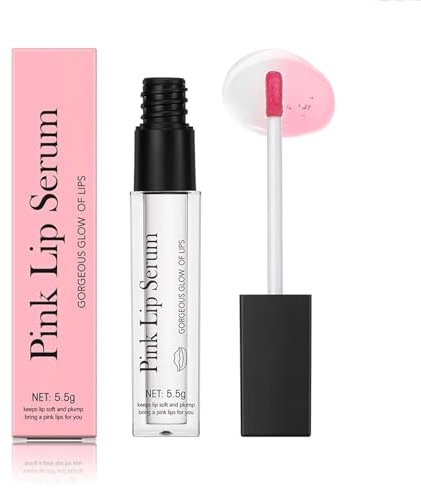 Pink Lip Serum,Pink Lip Serum Plumper,Pink Lip Serum Plumping,Pink Lip Serum Plump Gorgeous Glow of Lips,Glow Color Changing Lip Oil,Repair Lippenöl,Feuchtigkeit und Reduziert Feine Linien (1PC, 5.5g)