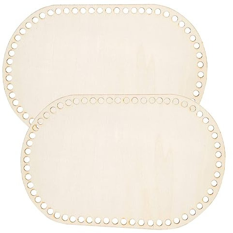DIYEAH Holz Taschenboden 2 Stück Oval Selbstgemacht Häkeltaschenformer Praktischer Holzboden Für Handarbeiten Handtaschen Bastelgrundplatte Für Selbstgemachte Taschen