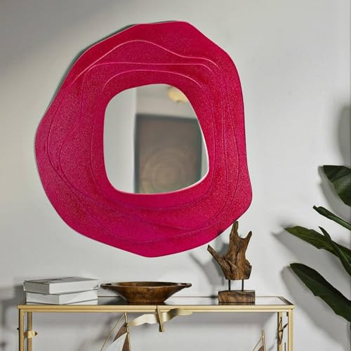 Dmora Spiegel Piracicaba 90x97h cm Rosa Struktur Glas