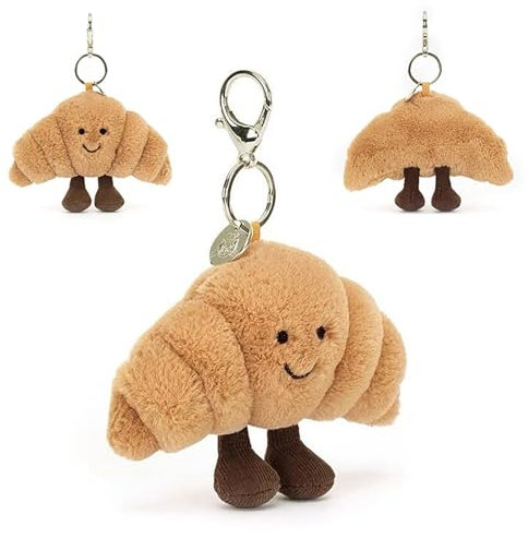 AIDODIA Croissant Schlüsselanhänger Bag Charms, Schlüsselanhänger Croissant bag charm- Plush Keychain Taschen Anhänger Kinder Geschenk, Tasche Dekoration Tolle Geschenk Idee (1 PCS)