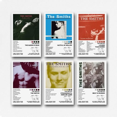 Hotoice Poster Smiths, Musik-Rockband-Album, signiert, Wandkunst, Leinwand, Poster, Raumdekoration, ästhetischer Druck, Dekoration, 20 x 30 cm, Stil 4