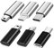 SELIACR Adaptateur USB C (Lot de 6), Adaptateur USBC vers MicroUSB, Mini USB vers Type-C, Compatible avec Smartphones, Tablettes (3 Noir et 3 Argent)