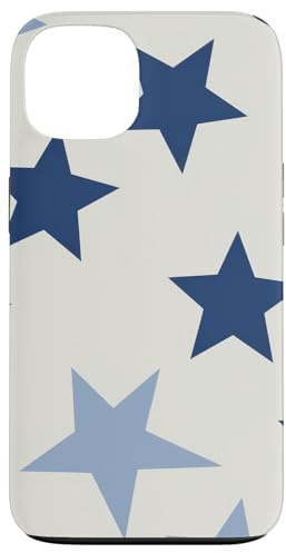 Stars Pattern Blue Abstract Playful Navy Chic Art Case for iPhone 13