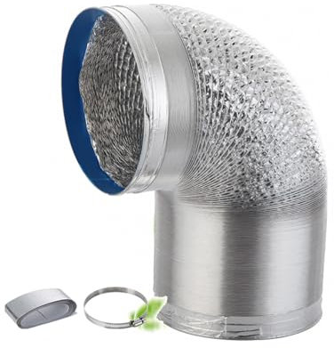 PBDEIOEOE Flexible Aluminium-Kanäle Flex Air Hochtemperaturbeständige Isolierung Flexibler Alu-Kanalschlauch Vertrag Frei Klimaanlage Schlauchrohr(2m 160mm)