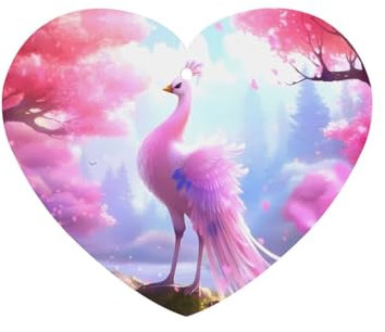 Phayah Carte profumate per auto a forma di cuore, 6 pezzi, rosa, motivo uccellino, per aromaterapia, da appendere, profumo di lavanda
