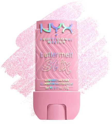 NYX Professional Makeup Buttermelt Stix, Glow Boosting Highlighter Stick mit Sheabutter & butterweicher Textur für natürlichen Glazed-Glow, wischfest & bis 8h Halt, Farbe: My Melt Era