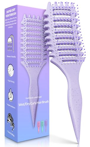Jiamus Haarbürste für schnelles Trocknen haarbürste ohne ziepen Wet Dry | Lockenbürste & Hair Brush– Hitzebeständige Entwirrbürste – Detangler Bürste Duschfreundlich für Damen & Herren
