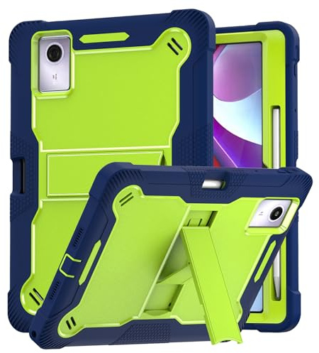 Vakarey Cover Tablet per Lenovo Idea Tab Plus 12.1 Custodia Bambini Antiurto con Portapenne,Blu+Verde