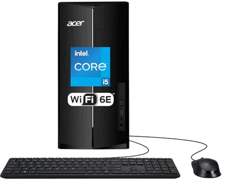 Acer Aspire Desktop Computer • 10-core Intel Core i5-14400 Processor • 64GB DDR5 • 4TB SSD • Office 365 for The Web • 2X HDMI • Wi-Fi 6E • Wired Keyboard & Mouse • Windows 11