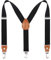 Kinder Herren Hosenträger Breit Elastisch - Längenverstellbar Y-Form mit Starken 3er Clips Hosenträger Gürtel für Damen Baby (110cm (Erwachsene Größe), Schwarz)